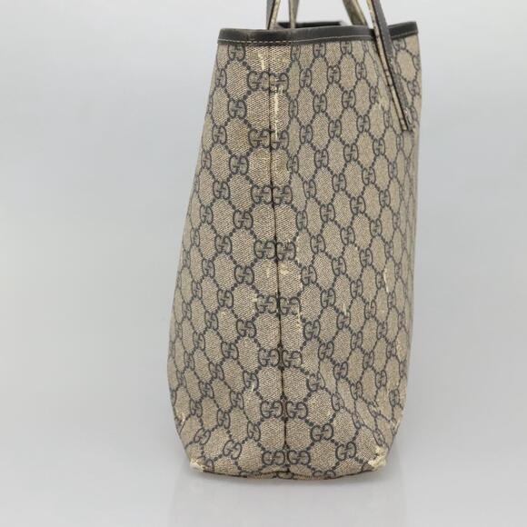 GUCCI GG Supreme Sherry Line Tote Bag Pvc Navy Silver - Picture 4 of 16